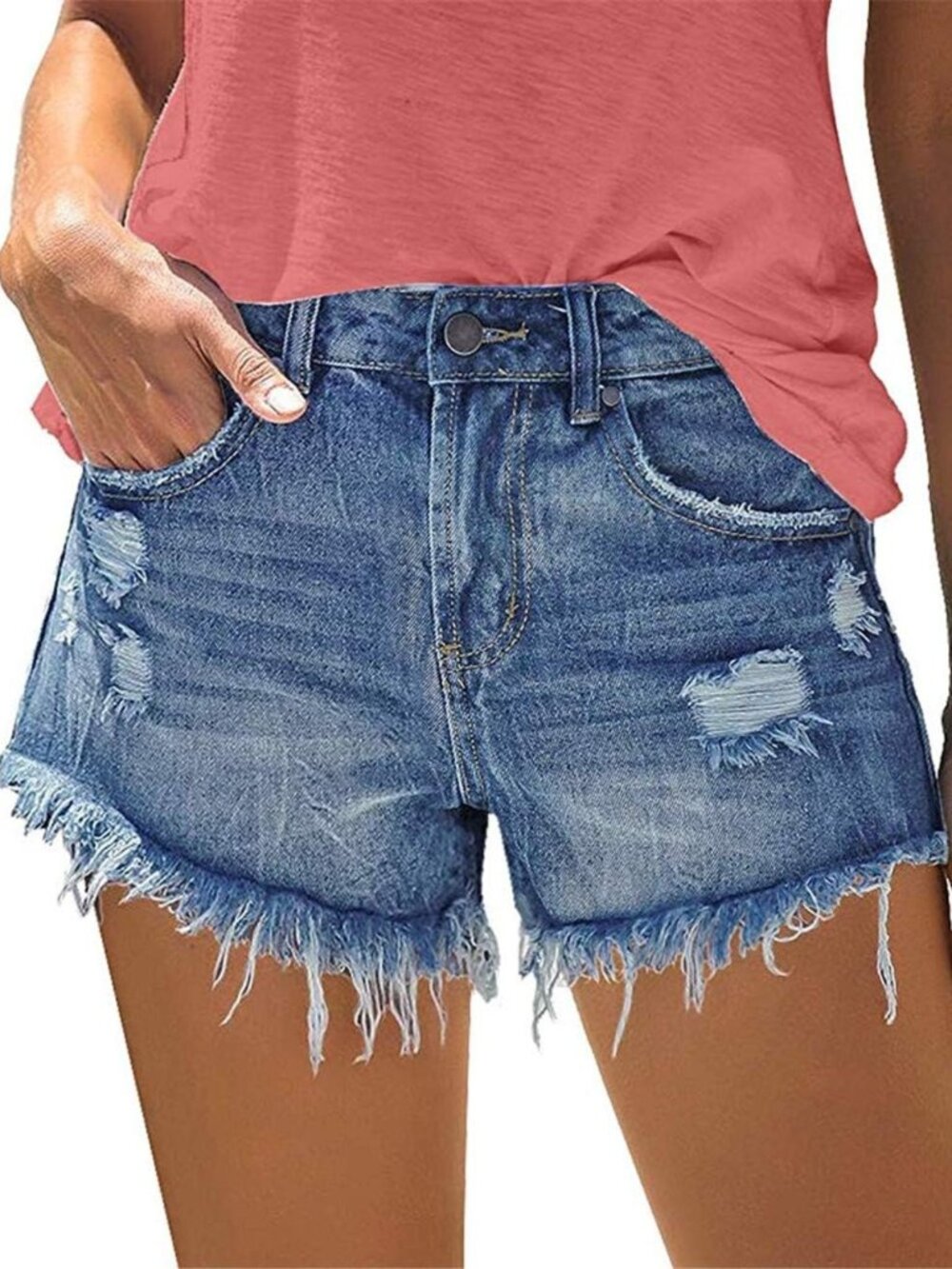 Distressed Denim Shorts for Women | Ripped Jean Summer Hot Pants | Casual Style